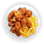 10 Pieces Chicken Wings With Chips 